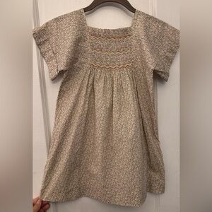 Bonpoint Floral Smocked Dress, organic cotton in pristine condition